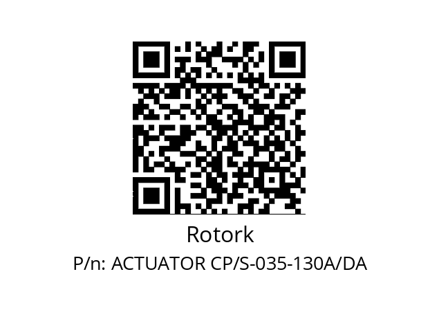   Rotork ACTUATOR CP/S-035-130A/DA