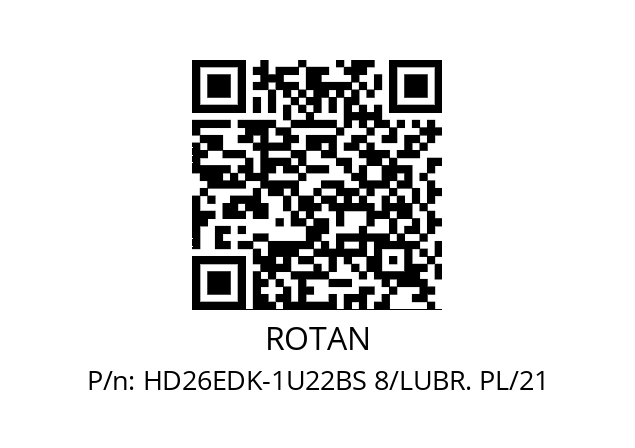   ROTAN HD26EDK-1U22BS 8/LUBR. PL/21