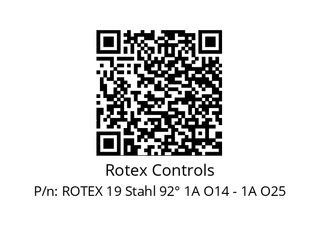   Rotex Controls ROTEX 19 Stahl 92° 1A O14 - 1A O25