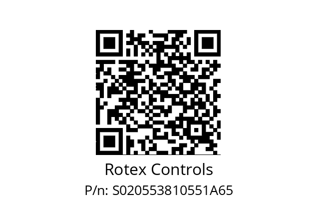   Rotex Controls S020553810551A65