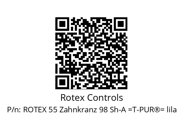   Rotex Controls ROTEX 55 Zahnkranz 98 Sh-A =T-PUR®= lila