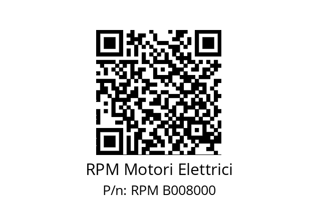   RPM Motori Elettrici RPM B008000