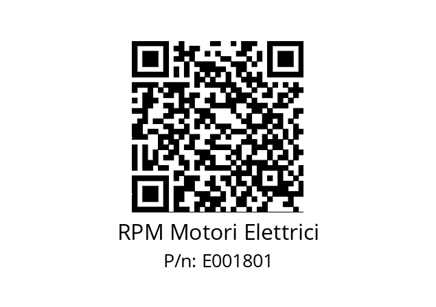   RPM Motori Elettrici E001801