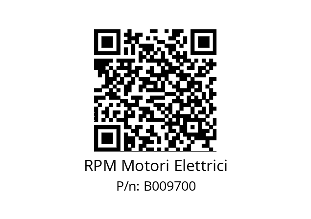   RPM Motori Elettrici B009700