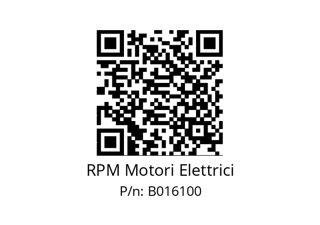   RPM Motori Elettrici B016100