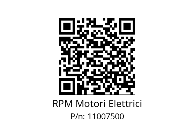   RPM Motori Elettrici 11007500