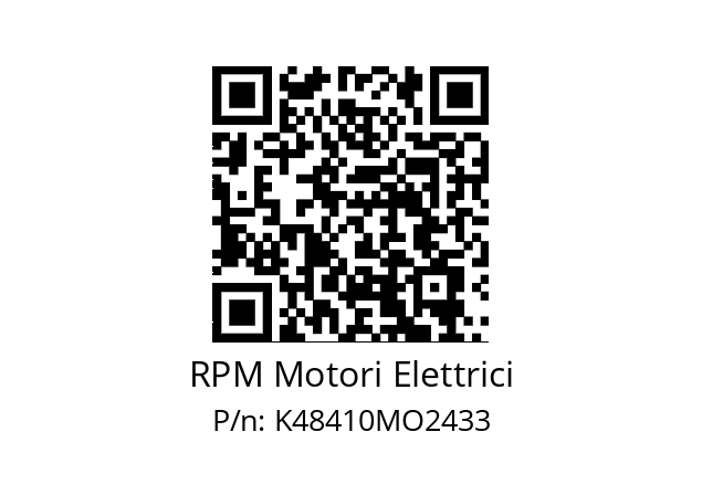   RPM Motori Elettrici K48410MO2433