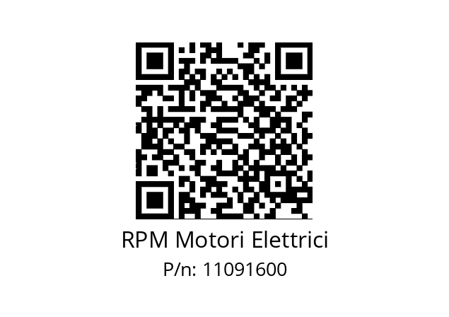   RPM Motori Elettrici 11091600