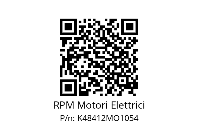   RPM Motori Elettrici K48412MO1054