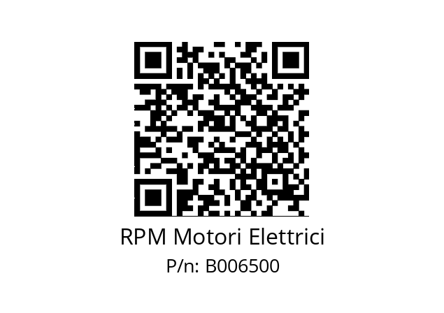   RPM Motori Elettrici B006500