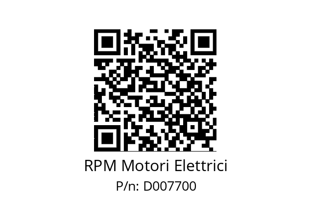   RPM Motori Elettrici D007700