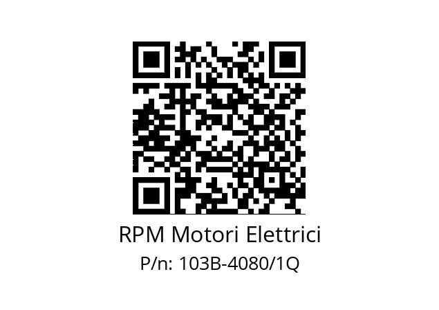   RPM Motori Elettrici 103B-4080/1Q