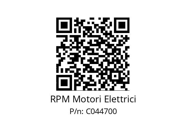   RPM Motori Elettrici C044700