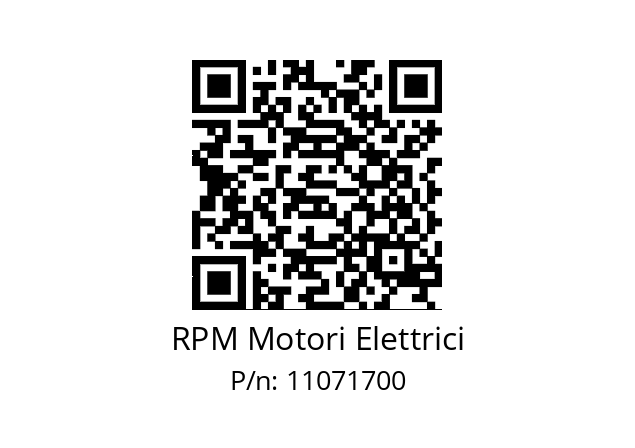   RPM Motori Elettrici 11071700