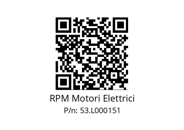   RPM Motori Elettrici 53.L000151