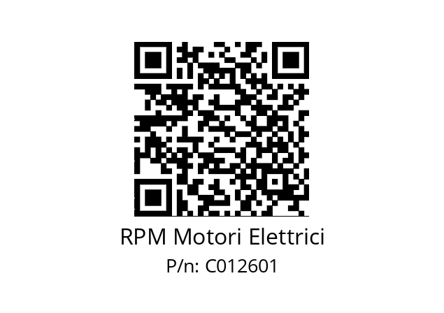   RPM Motori Elettrici C012601