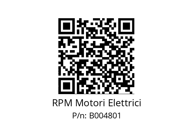   RPM Motori Elettrici B004801