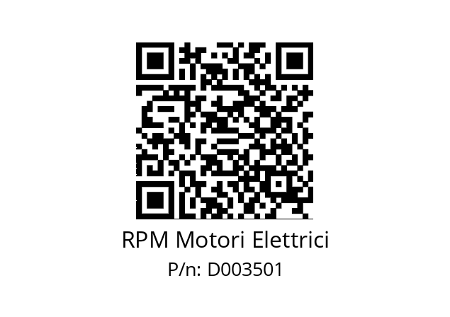   RPM Motori Elettrici D003501