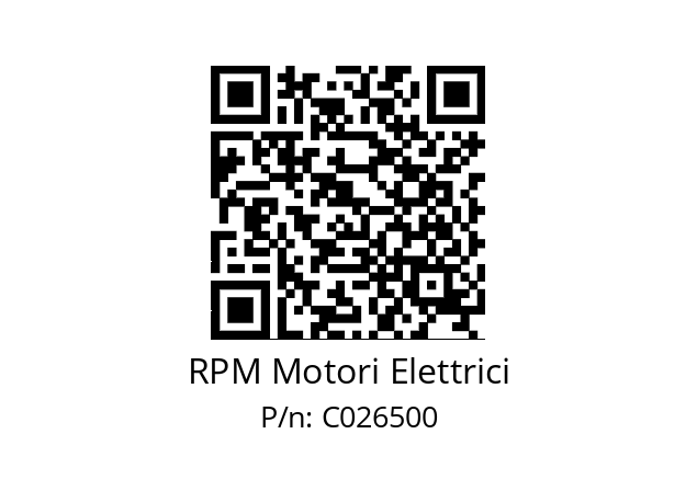   RPM Motori Elettrici C026500