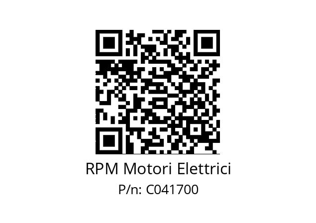   RPM Motori Elettrici C041700