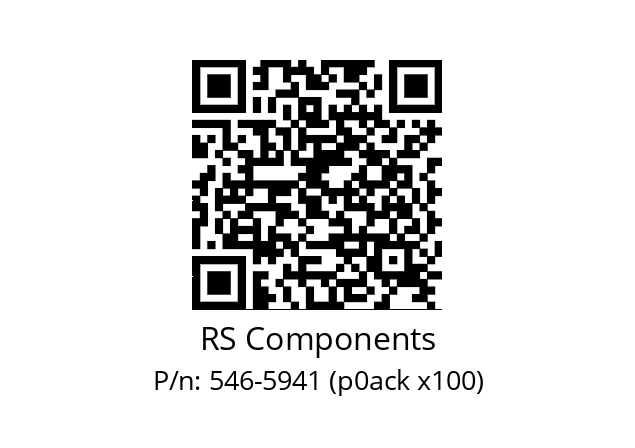   RS Components 546-5941 (p0ack x100)