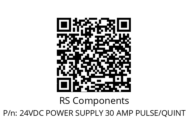   RS Components 24VDC POWER SUPPLY 30 AMP PULSE/QUINT