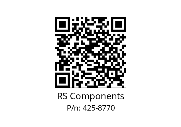   RS Components 425-8770