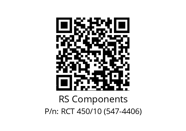   RS Components RCT 450/10 (547-4406)