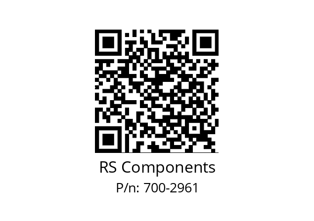   RS Components 700-2961