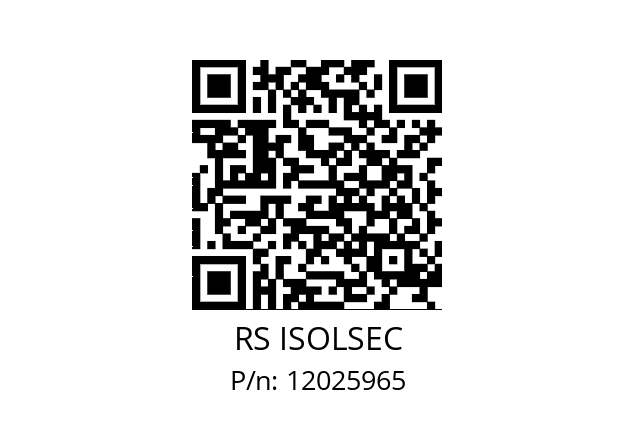   RS ISOLSEC 12025965