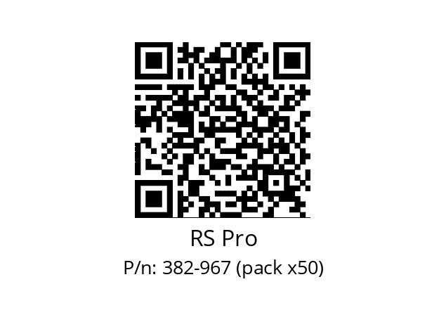   RS Pro 382-967 (pack x50)