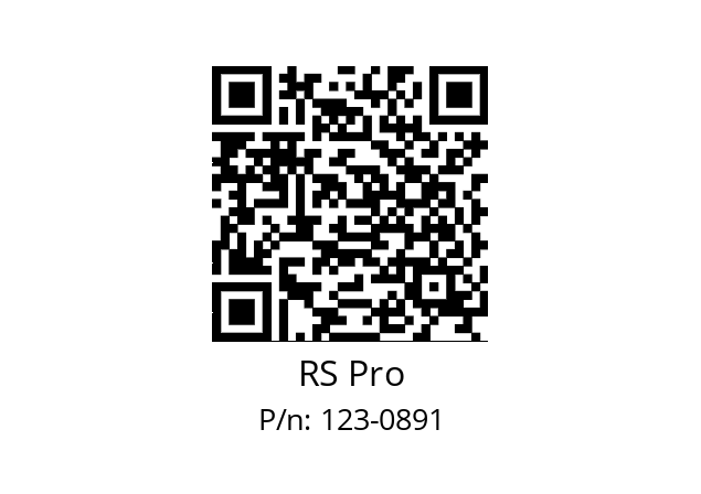   RS Pro 123-0891