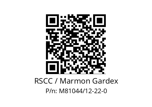   RSCC / Marmon Gardex M81044/12-22-0