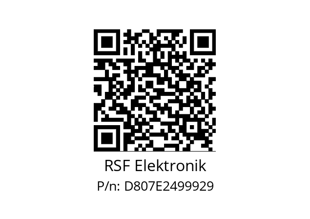   RSF Elektronik D807E2499929