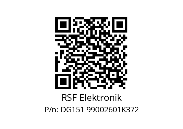   RSF Elektronik DG151 99002601K372