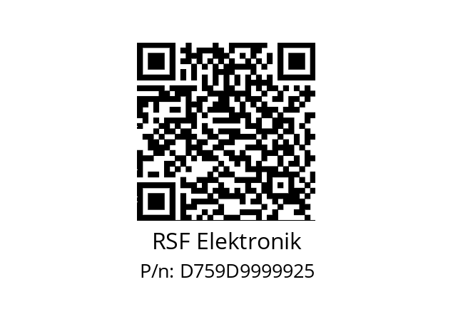   RSF Elektronik D759D9999925