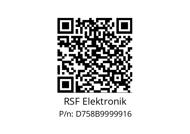   RSF Elektronik D758B9999916