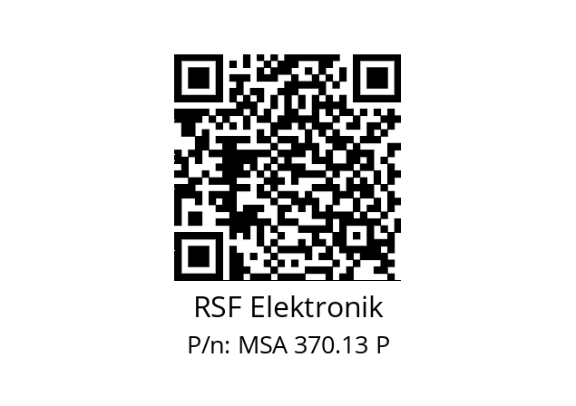   RSF Elektronik MSA 370.13 P