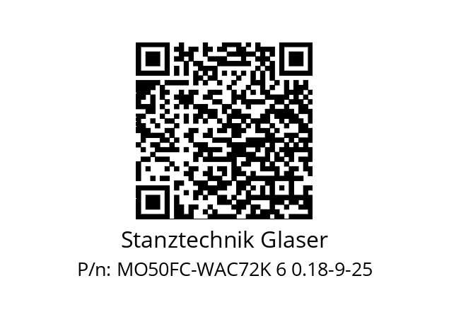   Stanztechnik Glaser MO50FC-WAC72K 6 0.18-9-25