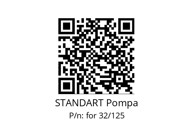   STANDART Pompa for 32/125