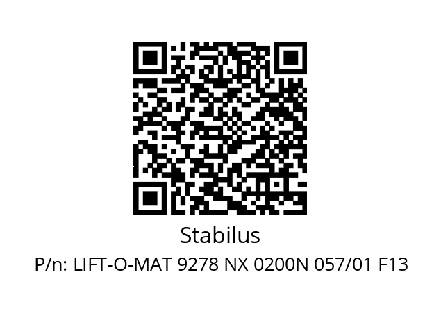   Stabilus LIFT-O-MAT 9278 NX 0200N 057/01 F13