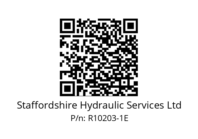   Staffordshire Hydraulic Services Ltd R10203-1E