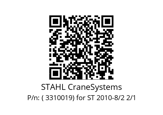   STAHL CraneSystems ( 3310019) for ST 2010-8/2 2/1