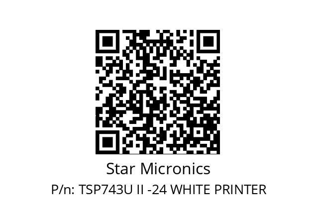   Star Micronics TSP743U II -24 WHITE PRINTER