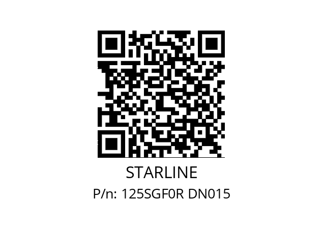   STARLINE 125SGF0R DN015