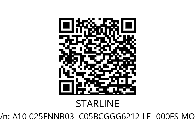   STARLINE A10-025FNNR03- C05BCGGG6212-LE- 000FS-MOD