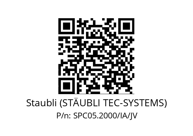   Staubli (STÄUBLI TEC-SYSTEMS) SPC05.2000/IA/JV