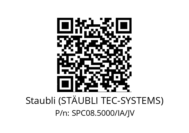   Staubli (STÄUBLI TEC-SYSTEMS) SPC08.5000/IA/JV