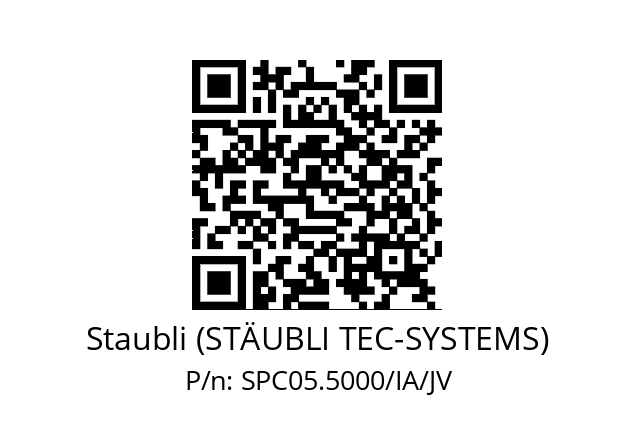   Staubli (STÄUBLI TEC-SYSTEMS) SPC05.5000/IA/JV