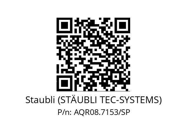   Staubli (STÄUBLI TEC-SYSTEMS) AQR08.7153/SP